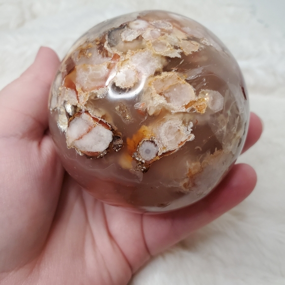 Large Sakura Flower Agate Egg - Picture 5 of 14